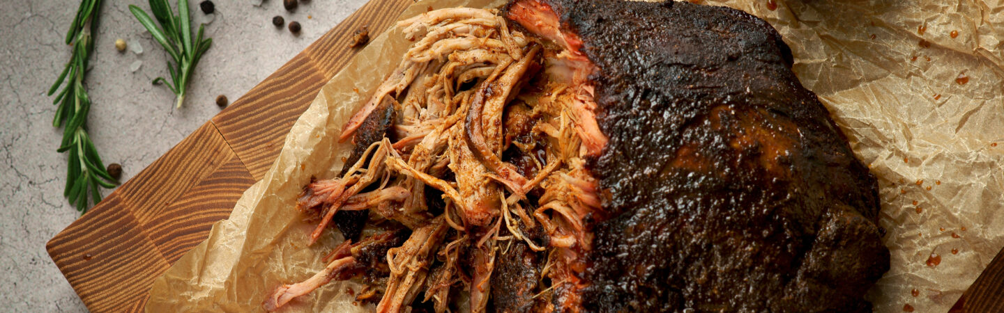 Cooked and shredded brisket