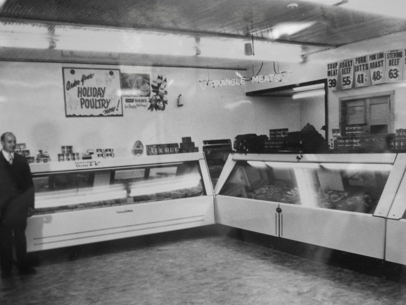 A historic image of the inside of the old store